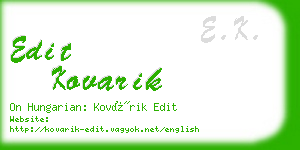 edit kovarik business card